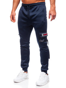 Bolf Herren Warme Hose Cargohose Jogger Pants Dunkelblau HW2206