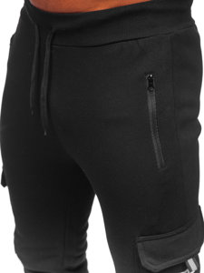 Bolf Herren Warme Hose Cargohose Jogger Pants Schwarz  HW2207