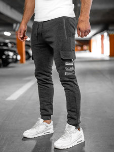 Bolf Herren Warme Hose Cargohose Jogger Pants Schwarzgrau  HW2207