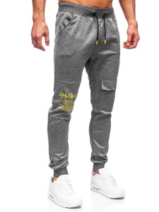 Bolf Herren Warme Hose Jogger Pants Cargohose Schwarzgrau K10286