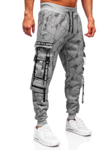 Bolf Herren Warme Sporthose Joggers Cargohose Grau  HSS340