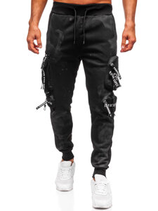 Bolf Herren Warme Sporthose Joggers Cargohose Schwarz  HSS342