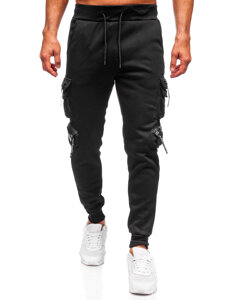 Bolf Herren Warme Sporthose Joggers Cargohose Schwarz  HSS361