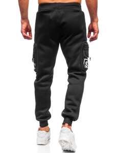 Bolf Herren Warme Sporthose Joggers Cargohose Schwarz  K22