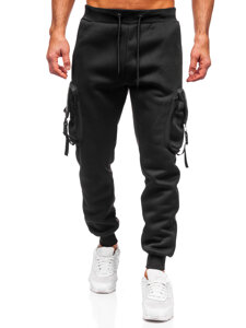 Bolf Herren Warme Sporthose Joggers Cargohose Schwarz  K23