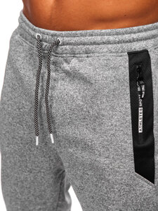 Bolf Herren Warme Sporthose Joggers Grau  Q1100