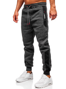 Bolf Herren Warme Sporthose Joggers Schwarzgrau  Q1100