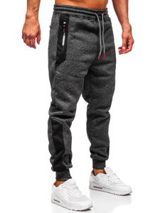 Bolf Herren Warme Sporthose Joggers Schwarzgrau  Q1100