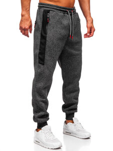 Bolf Herren Warme Sporthose Joggers Schwarzgrau  Q1102