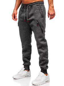 Bolf Herren Warme Sporthose Joggers Schwarzgrau  Q1104