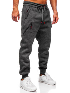 Bolf Herren Warme Sporthose Joggers Schwarzgrau  Q1104