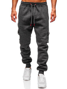 Bolf Herren Warme Sporthose Joggers Schwarzgrau  Q1108