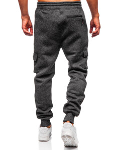 Bolf Herren Warme Sporthose Joggers Schwarzgrau  Q1108