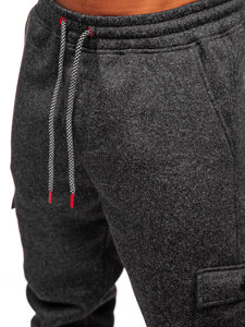 Bolf Herren Warme Sporthose Joggers Schwarzgrau  Q1108