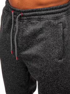 Bolf Herren Warme Sporthose Schwarzgrau  Q1105