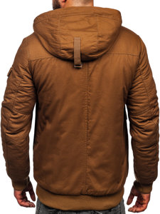 Bolf Herren Warme Winterjacke Baumwoll Jacke Camel  1890