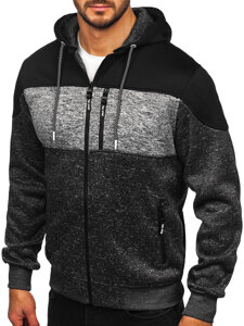 Bolf Herren Warmer Kapuzenpullover Anthrazit  TC1307