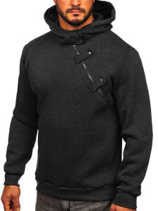 Bolf Herren Warmer Kapuzenpullover Schwarzgrau  06