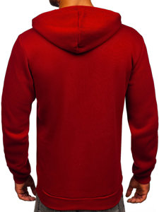 Bolf Herren Warmer Kapuzenpullover Weinrot  02