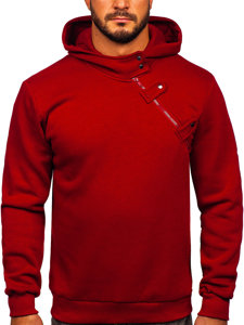 Bolf Herren Warmer Kapuzenpullover Weinrot  06