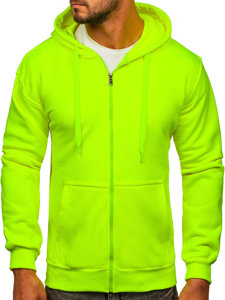 Bolf Herren Warmer Kapuzenpullover mit Reißverschluss Gelb-Neon  2008