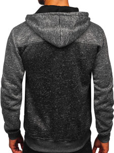 Bolf Herren Warmer Kapuzepullover Schwarzgrau  TC1308