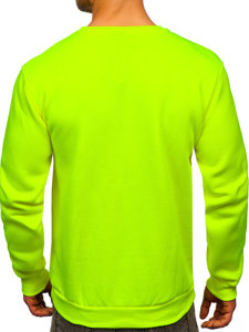 Bolf Herren Warmes Sweatshirt ohne Kapuze Gelb-Neon  2001