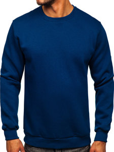 Bolf Herren Warmes Sweatshirt ohne Kapuze Indigo  2001