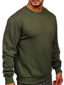 Bolf Herren Warmes Sweatshirt ohne Kapuze Khaki  2001