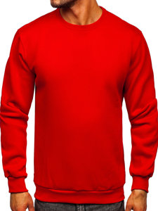 Bolf Herren Warmes Sweatshirt ohne Kapuze Rot  2001