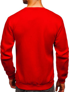 Bolf Herren Warmes Sweatshirt ohne Kapuze Rot  2001