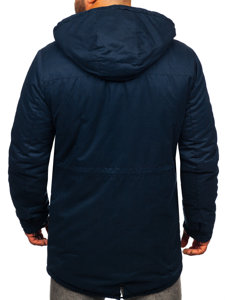 Bolf Herren Wintarjacke Parka Dunkelblau  1794