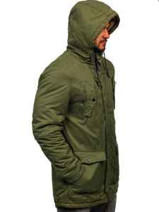 Bolf Herren Wintarjacke Parka Grün  1794