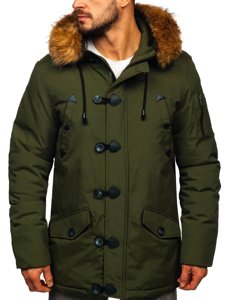 Bolf Herren Wintarjacke Parka Grün  1888