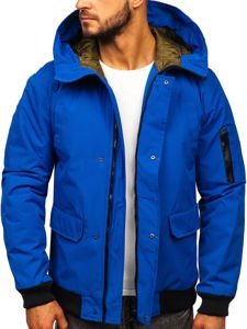 Bolf Herren Winterjacke Blau  2019005