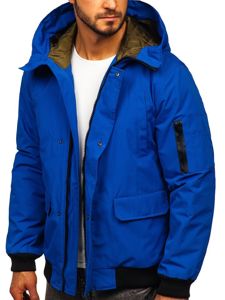 Bolf Herren Winterjacke Blau  2019005