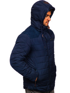 Bolf Herren Winterjacke Dunkelblau  1673