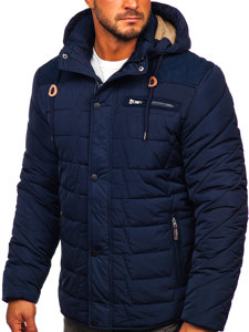 Bolf Herren Winterjacke Dunkelblau  1673