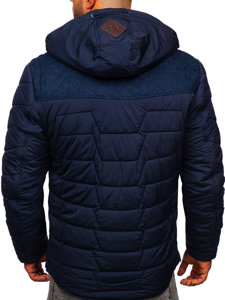 Bolf Herren Winterjacke Dunkelblau  1673