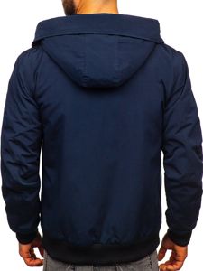 Bolf Herren Winterjacke Dunkelblau  2019005