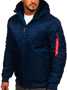 Bolf Herren Winterjacke Dunkelblau  2120