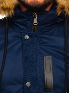 Bolf Herren Winterjacke Dunkelblau  2129