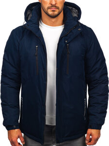 Bolf Herren Winterjacke Dunkelblau 22M321