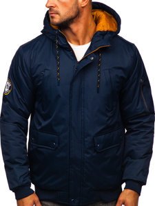 Bolf Herren Winterjacke Dunkelblau  HY821