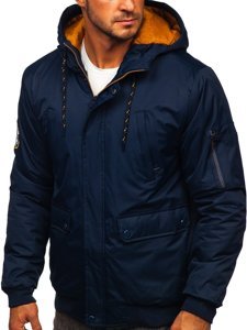 Bolf Herren Winterjacke Dunkelblau  HY821