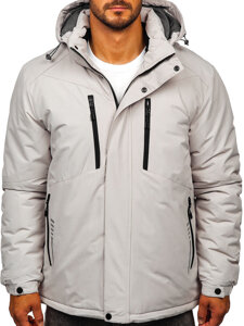 Bolf Herren Winterjacke Grau  22M321