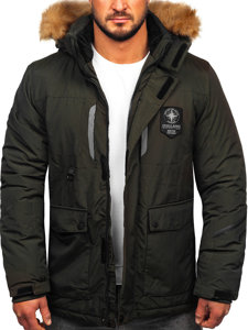 Bolf Herren Winterjacke Grün  1827