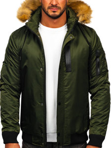 Bolf Herren Winterjacke Grün  2129