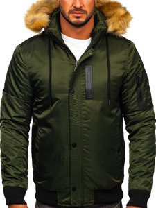 Bolf Herren Winterjacke Grün  2129