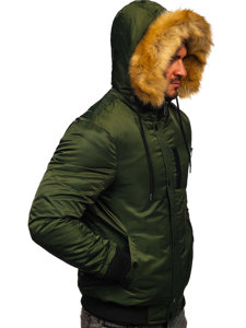 Bolf Herren Winterjacke Grün  2129